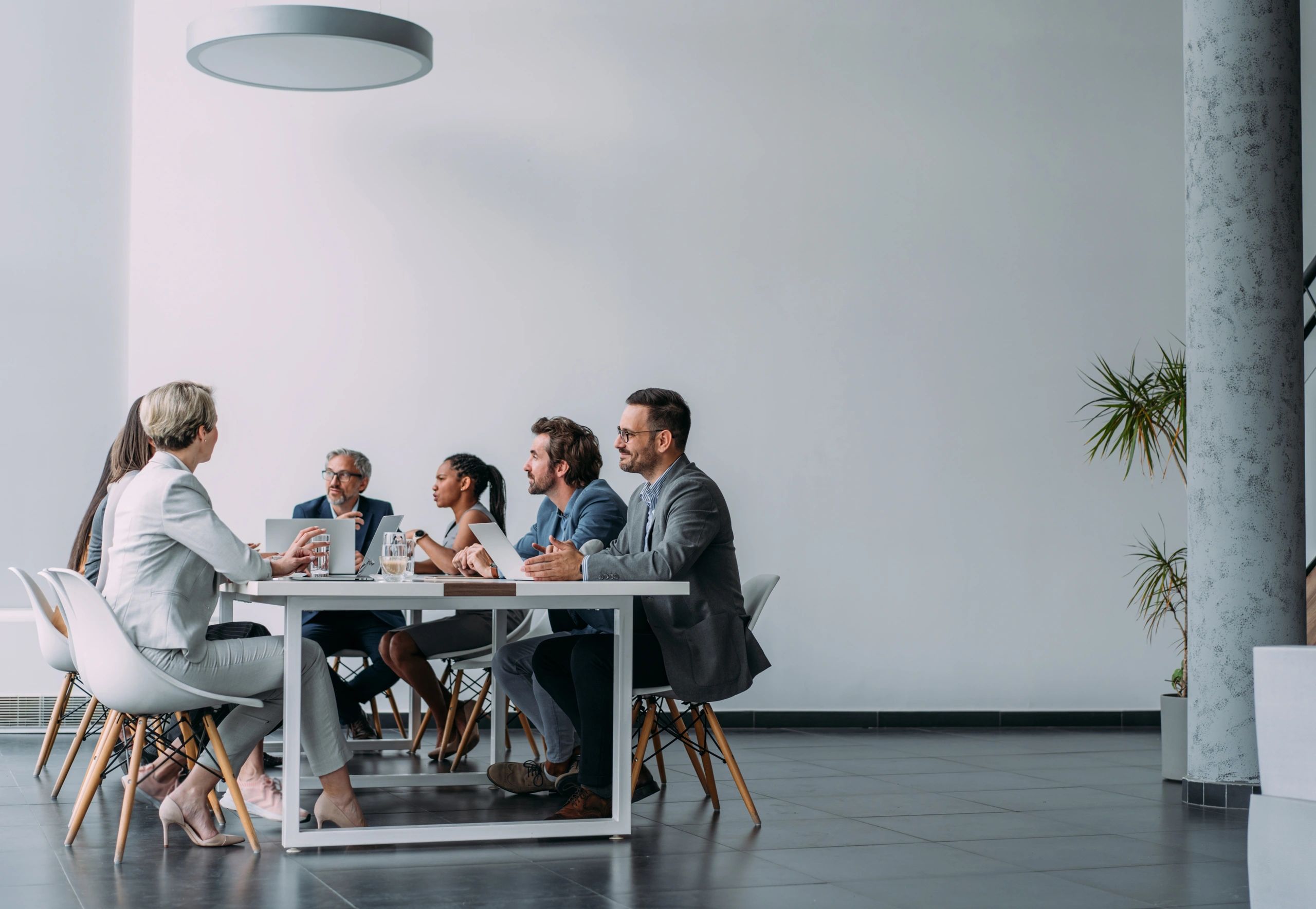 Professional boardroom meeting