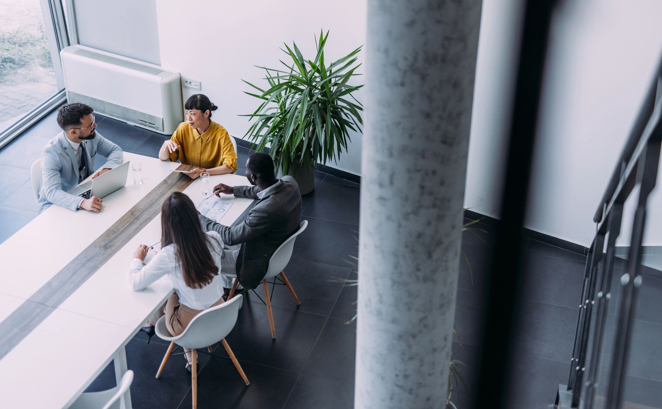 Business team discussion in office