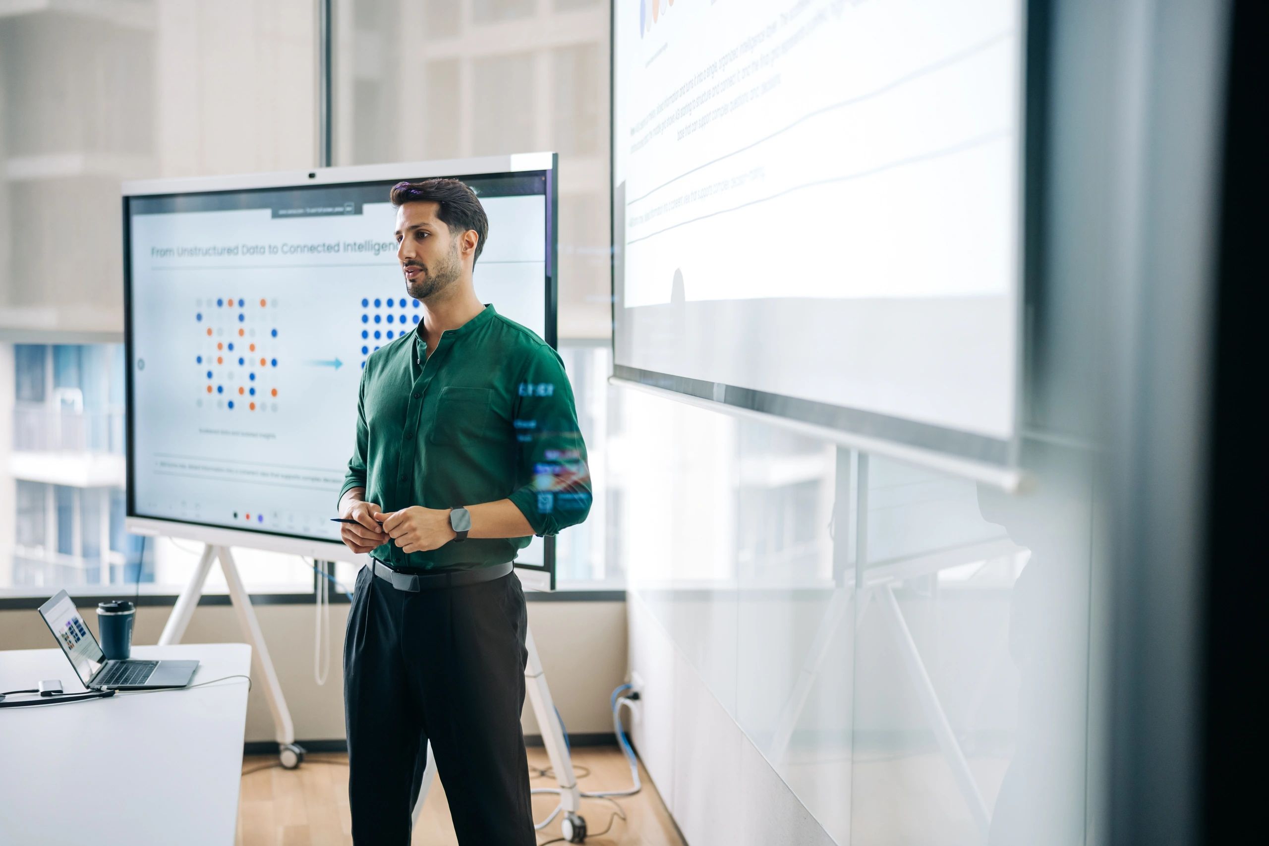 Business presentation in a modern office